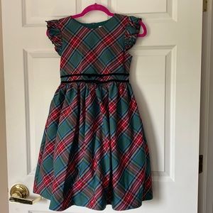 Trish Scully plaid dress with flutter sleeve